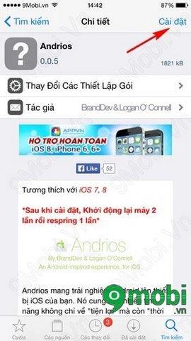 Biến iPhone 6 thành một chiếc điện thoại Android phong cách