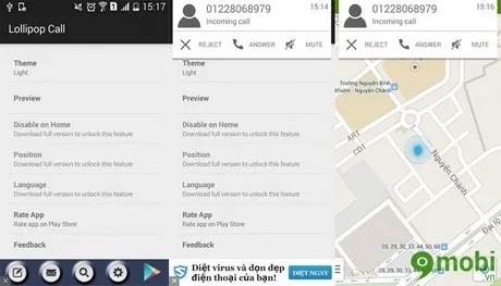 Lollipop Call Free - Trả lời cuộc gọi theo phong cách mới từ Lollipop