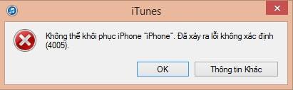 Cách khắc phục lỗi 4005 trên iPhone khi restore - Hướng dẫn chi tiết từ A đến Z