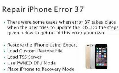iPhone báo lỗi 37 khi restore? Khám phá ngay cách khắc phục hiệu quả cho iPhone và iPad