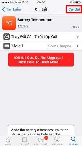 Giám sát nhiệt độ iPhone ngay trên màn hình với ứng dụng Battery Temperature.