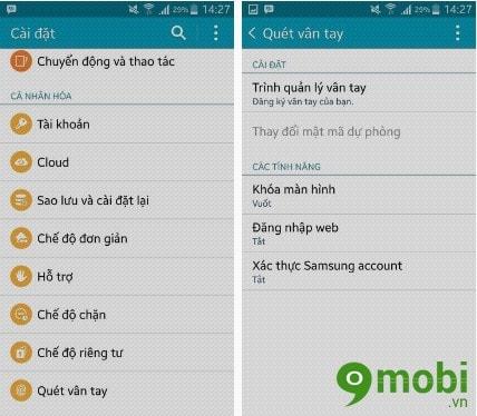 Hướng dẫn thiết lập mở khóa màn hình bằng vân tay trên Galaxy Note 4