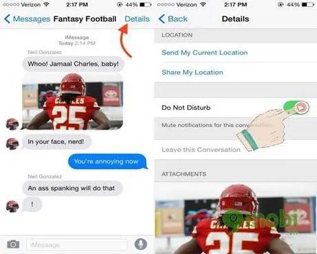 Hướng dẫn tắt thông báo tin nhắn từ một người cụ thể trên iOS 8