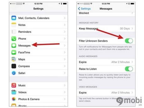 Hướng dẫn cách sử dụng tính năng lọc tin nhắn rác trên iOS 8.3 dành cho các dòng iPhone 6 Plus, iPhone 6, iPhone 5s, iPhone 5 và iPhone 4s.