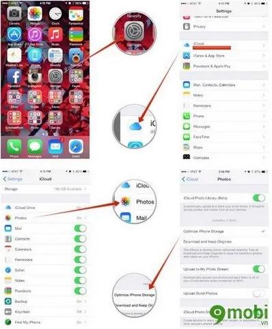 Mẹo giải phóng bộ nhớ iCloud Photo Library trên iPhone, iPad chạy iOS 8