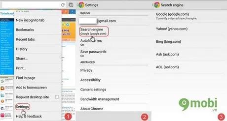 Hướng dẫn tùy chỉnh công cụ tìm kiếm mặc định trên Android/iOS/Winphone