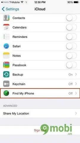 Cách định vị iPhone ngay cả khi thiết bị đã tắt nguồn trên iOS 8