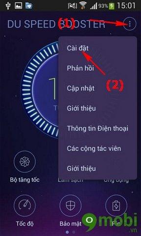 Hướng dẫn thiết lập nút tăng tốc một chạm DU Speed Booster trên Android
