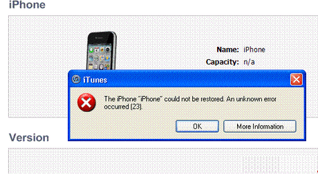 Cách khắc phục lỗi 23 khi Restore iPhone
