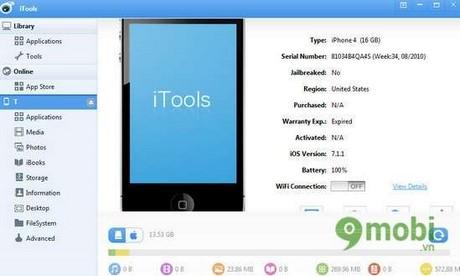 Hướng dẫn sao chép nhạc vào iPhone, iPad, iPod Touch trên iOS bằng iTools.