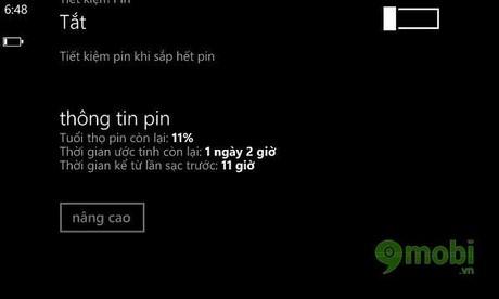 Mẹo tiết kiệm pin hiệu quả cho Windows Phone