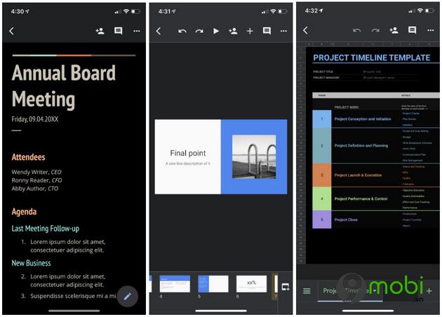 Google chính thức ra mắt chế độ tối cho bộ ứng dụng văn phòng Docs, Sheets và Slides trên nền tảng iOS