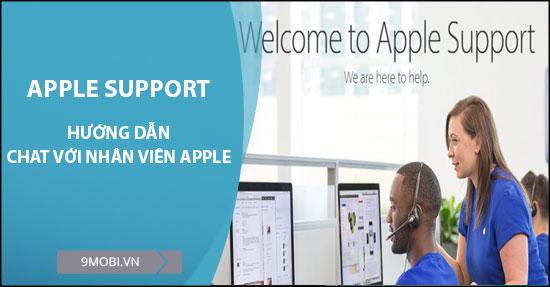 Hướng dẫn trò chuyện với nhân viên hỗ trợ Apple