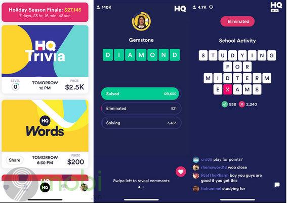 HQ Trivia chính thức mở cửa trò chơi HQ Words cho tất cả người dùng