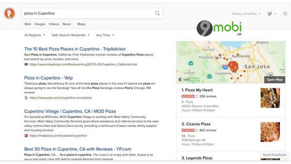 DuckDuckGo nâng tầm trải nghiệm định vị với Apple Maps, hỗ trợ tra cứu vị trí mượt mà trên cả điện thoại lẫn máy tính.