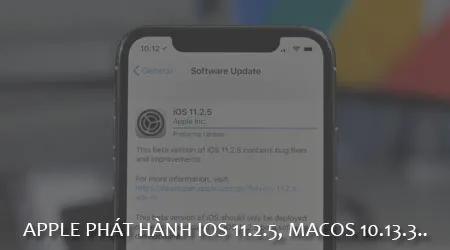 Apple chính thức tung ra bộ nâng cấp đa nền tảng: iOS 11.2.5, macOS 10.13.3, tvOS 11.2.5 và watchOS 4.2.2, mang đến trải nghiệm mượt mà hơn.