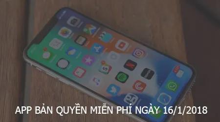 Cơ hội sở hữu app bản quyền miễn phí dành riêng cho ngày 16/1/2018