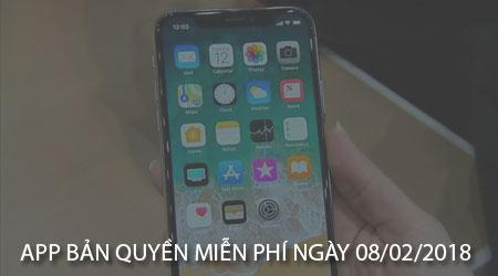 Cơ hội nhận ứng dụng bản quyền miễn phí dành cho iPhone, iPad trong ngày 08/02/2018