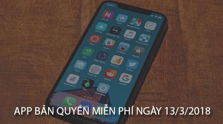 Cơ hội sở hữu ứng dụng bản quyền miễn phí dành cho iPhone, iPad trong ngày 13/3/2018
