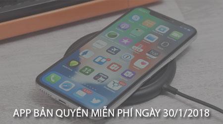 Cơ hội sở hữu ứng dụng bản quyền miễn phí dành cho iPhone/iPad trong ngày 30/1/2018