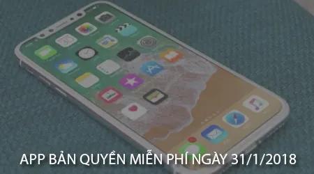 Cơ hội sở hữu ứng dụng bản quyền miễn phí dành cho iPhone/iPad trong ngày 31/1/2018