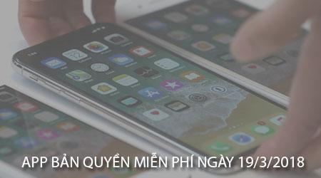 Cơ hội sở hữu ứng dụng bản quyền miễn phí dành cho iPhone/iPad trong ngày 19/3/2018