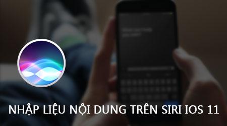 Khám phá cách sử dụng chế độ nhập liệu văn bản trên Siri iOS 11