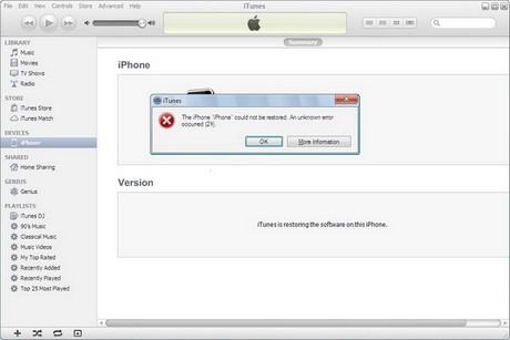 Cách khắc phục lỗi mã 27 khi Restore iPhone 5s qua iTunes