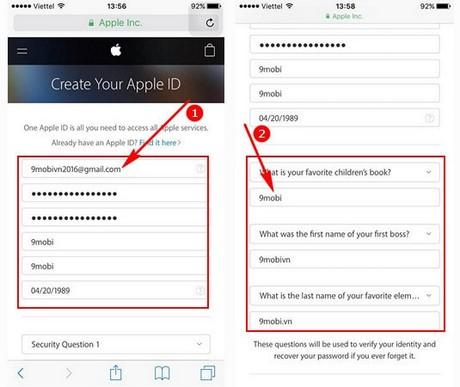 Hướng dẫn đăng ký Apple ID chi tiết trên iPhone 6s và 6s Plus