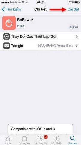 Tweak RePower - thêm tính năng khởi động lại và tái khởi động cho iPhone
