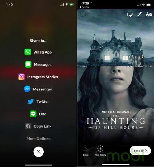 Netflix trên iOS giờ đã hỗ trợ chia sẻ các bộ phim và chương trình truyền hình trực tiếp lên Instagram Stories, mang đến trải nghiệm giải trí kết nối người dùng với bạn bè dễ dàng hơn.