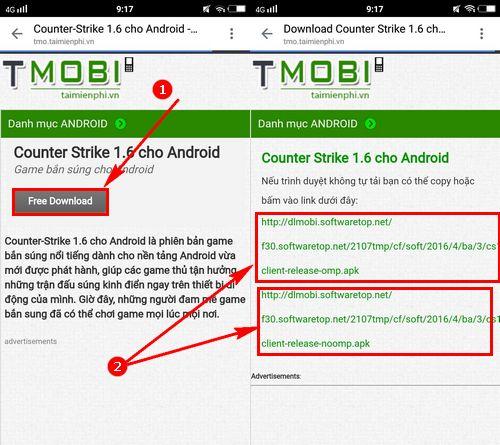 Hướng dẫn chi tiết cách tải và trải nghiệm Counter Strike trên Android - tựa game FPS huyền thoại