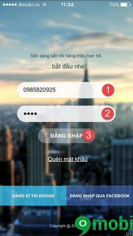 Cách đăng nhập Zing Me trên iPhone và Android