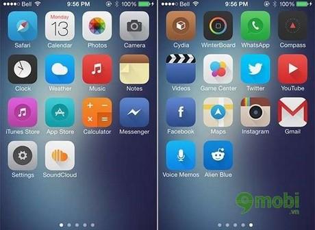 9 giao diện tuyệt mỹ dành cho iOS 7 đã jailbreak - Bộ sưu tập làm say lòng người dùng