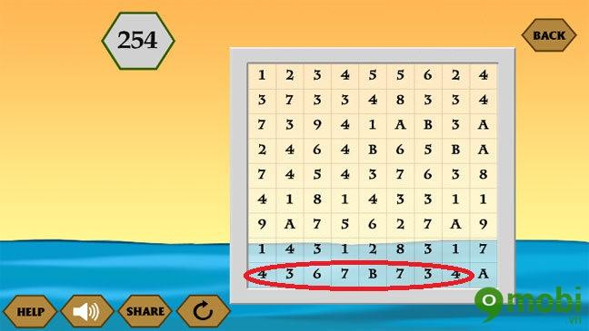 Giải đáp thử thách IQ qua sông câu 35: Loại bỏ tất cả số trong bảng