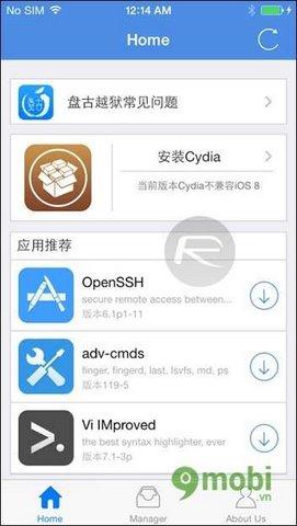 Hướng dẫn chi tiết cách cài đặt Cydia sau khi Jailbreak iOS 8/8.1 trên iPhone 6 Plus, 6, 5s, 5, 4s và 4