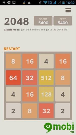 2048 - Mẹo hay để chinh phục game 2048
