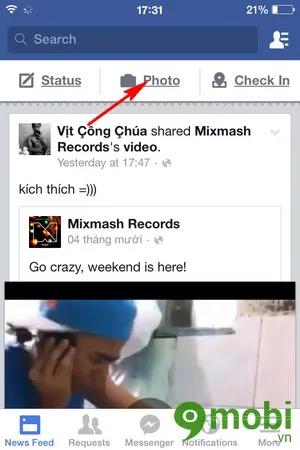 Hướng dẫn đăng ảnh lên Facebook bằng iPhone