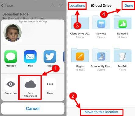 Hướng dẫn chi tiết cách lưu file đính kèm từ email lên iCloud trên iPhone và iPad