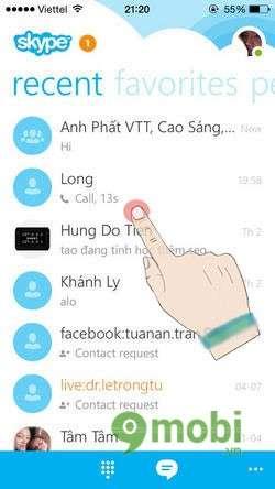 Hướng dẫn sử dụng tính năng chat nhóm trên Skype cho các dòng iPhone 6 Plus, 6, 5s, 5, 4s, 4