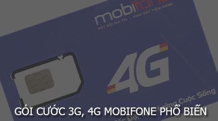 Danh sách các gói cước 3G và 4G Mobifone phổ biến hiện nay.