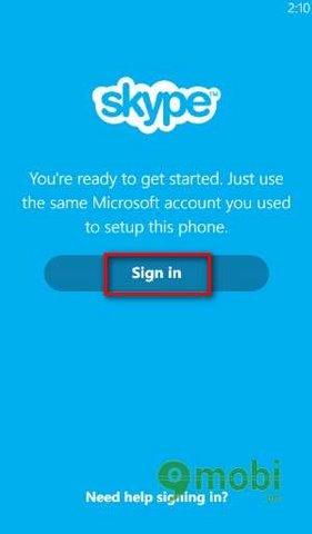 Hướng dẫn đăng ký Skype trên Windows Phone, tạo tài khoản Skype cho điện thoại Lumia