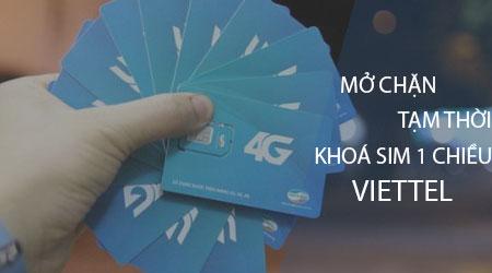 Hướng dẫn mở khóa SIM Viettel 1 chiều tạm thời