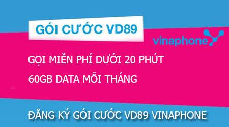 Gói VD89 Vinaphone mang đến cho bạn 60GB data và cơ hội gọi miễn phí dưới 20 phút mỗi tháng, tạo điều kiện cho bạn thoải mái kết nối mà không lo về chi phí.