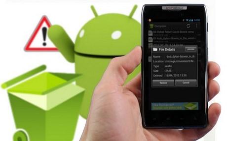 Phục hồi các tệp tin đã xóa trên điện thoại Android.