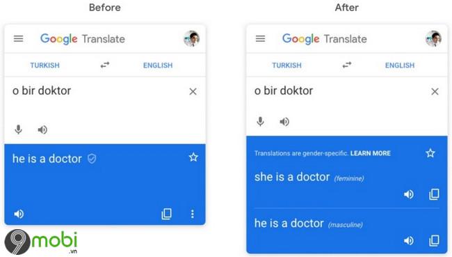 Google Dịch hiện đã cung cấp tính năng dịch theo giới tính, mang lại sự linh hoạt hơn trong việc dịch các từ và cụm từ trong nhiều ngữ cảnh.
