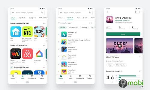 Google Play Store đã được cập nhật thiết kế mới, mang đến trải nghiệm tìm kiếm game nhanh chóng và dễ dàng hơn.