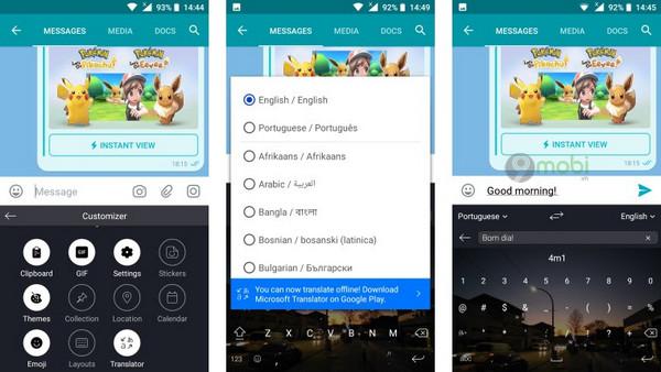 SwiftKey trên Android nay đã tích hợp công nghệ dịch văn bản thông minh.