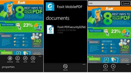 Foxit Mobile PDF chính thức có mặt trên nền tảng Windows Phone, mang đến một lựa chọn thay thế tuyệt vời cho các ứng dụng đọc PDF phổ biến như Adobe Reader và Microsoft Reader.