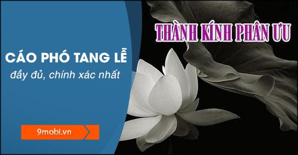 Mẫu cáo phó tang lễ đầy đủ thông tin, đảm bảo tính chính xác cao nhất
